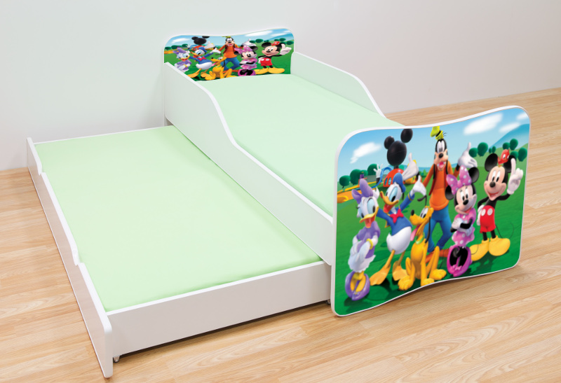 Becks posteľ s výsuvným lôžkom Mickey Clubhouse